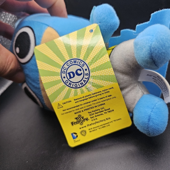 DC Comics Caricature 11" Blue/Gray Batman Doll Big Head Plush Toy Factory NWT - Picture 5 of 6